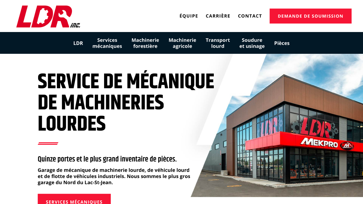Mécanique de machineries lourdes | Services mécaniques LDR